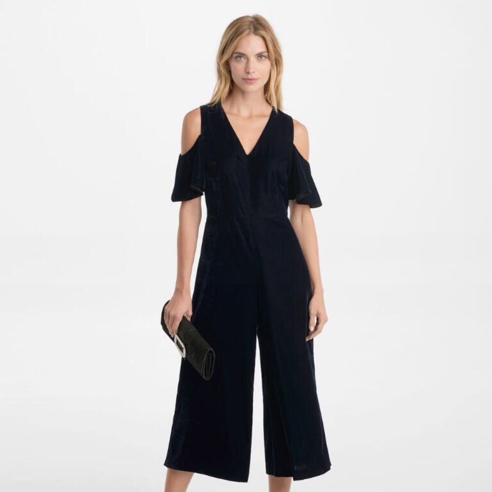 Cold Shoulder Black Jumpsuit